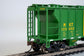 HO scale MKT Trains PS-2 Two Bay Covered Hopper model in late version, detailed HO scale freight car with realistic paint and markings.