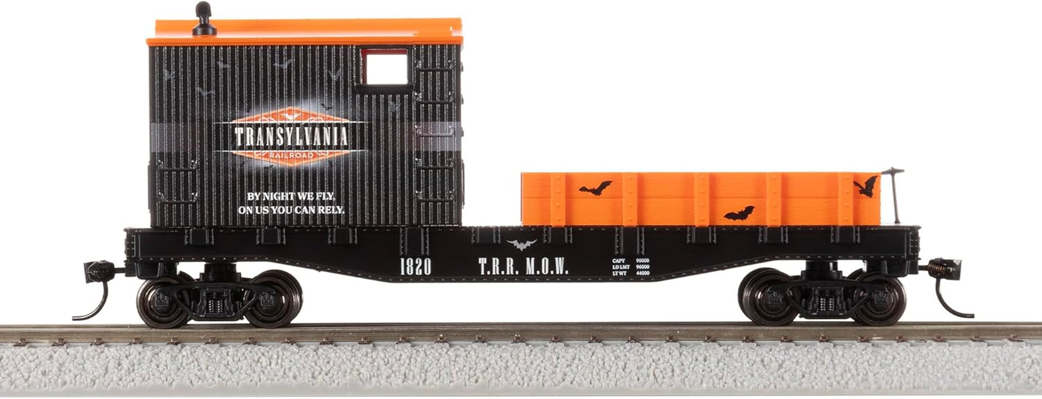 Lionel Transylvania Railroad Halloween Freight Bluetooth Electric HO Scale Model Train Set with Remote Control