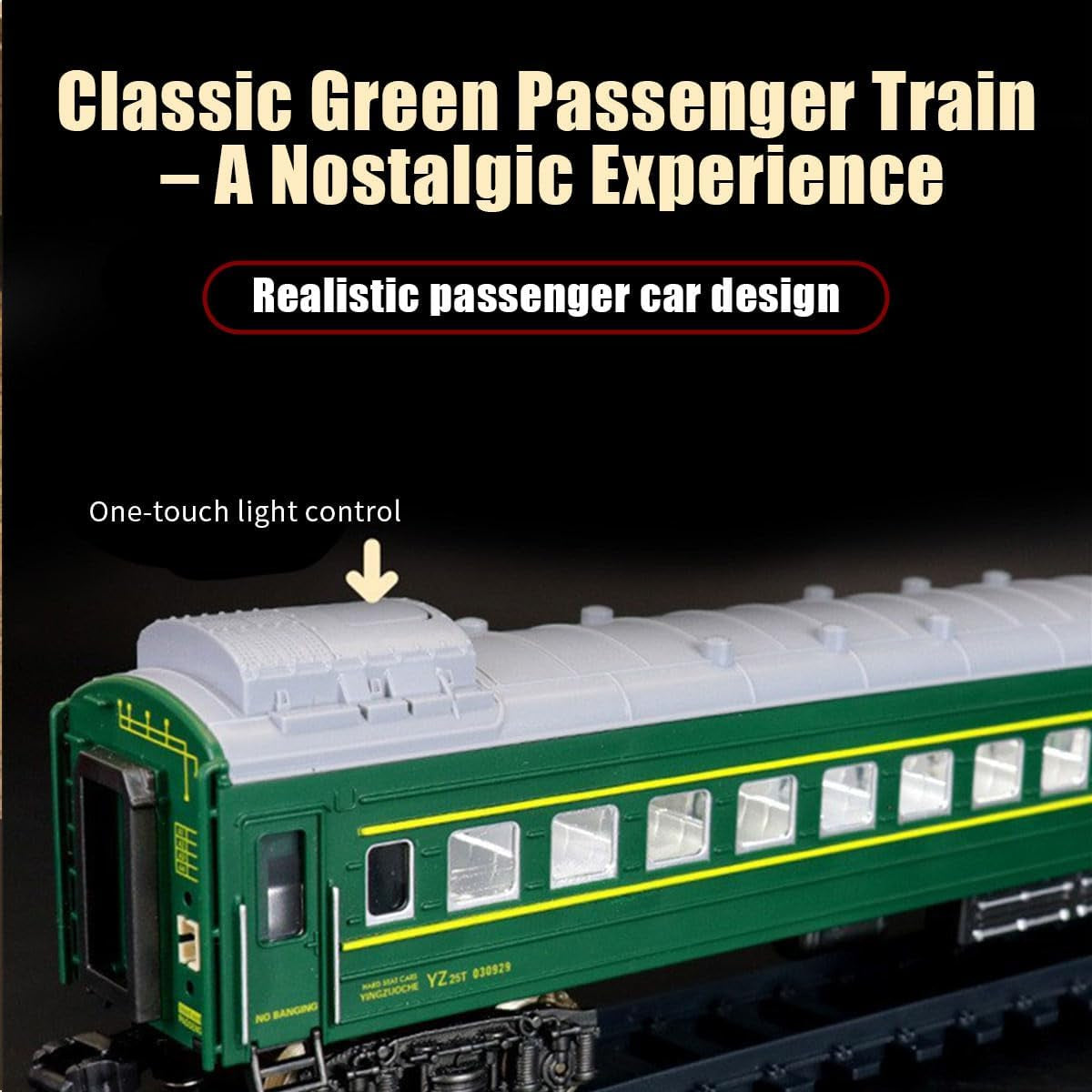 Premium Electric Train Set for Adults - Metal Alloy Christmas Steam Locomotive with Illuminated Passenger Carriages, Luxury Tracks, Sound Effects, Ideal Birthday Gift