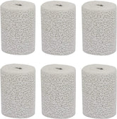 Fermus white plaster cloth gauze bandage rolls for art and sculpture, showing rolled sheets and application details.