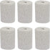 Fermus white plaster cloth gauze bandage rolls for art and sculpture, showing rolled sheets and application details.