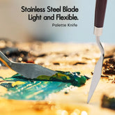 Set of 25 professional acrylic paint brushes by Fuumuui, featuring various sizes and shapes for detailed art painting.