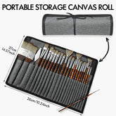 Set of 25 professional acrylic paint brushes by Fuumuui, featuring various brush sizes and shapes for detailed art projects.