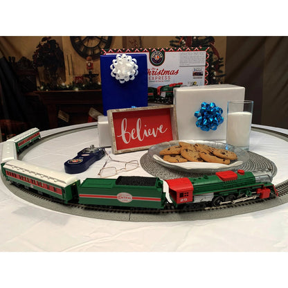 HO Scale Christmas Express Electric Model Train Set with Remote and Bluetooth Capability - BYMRR Train Store