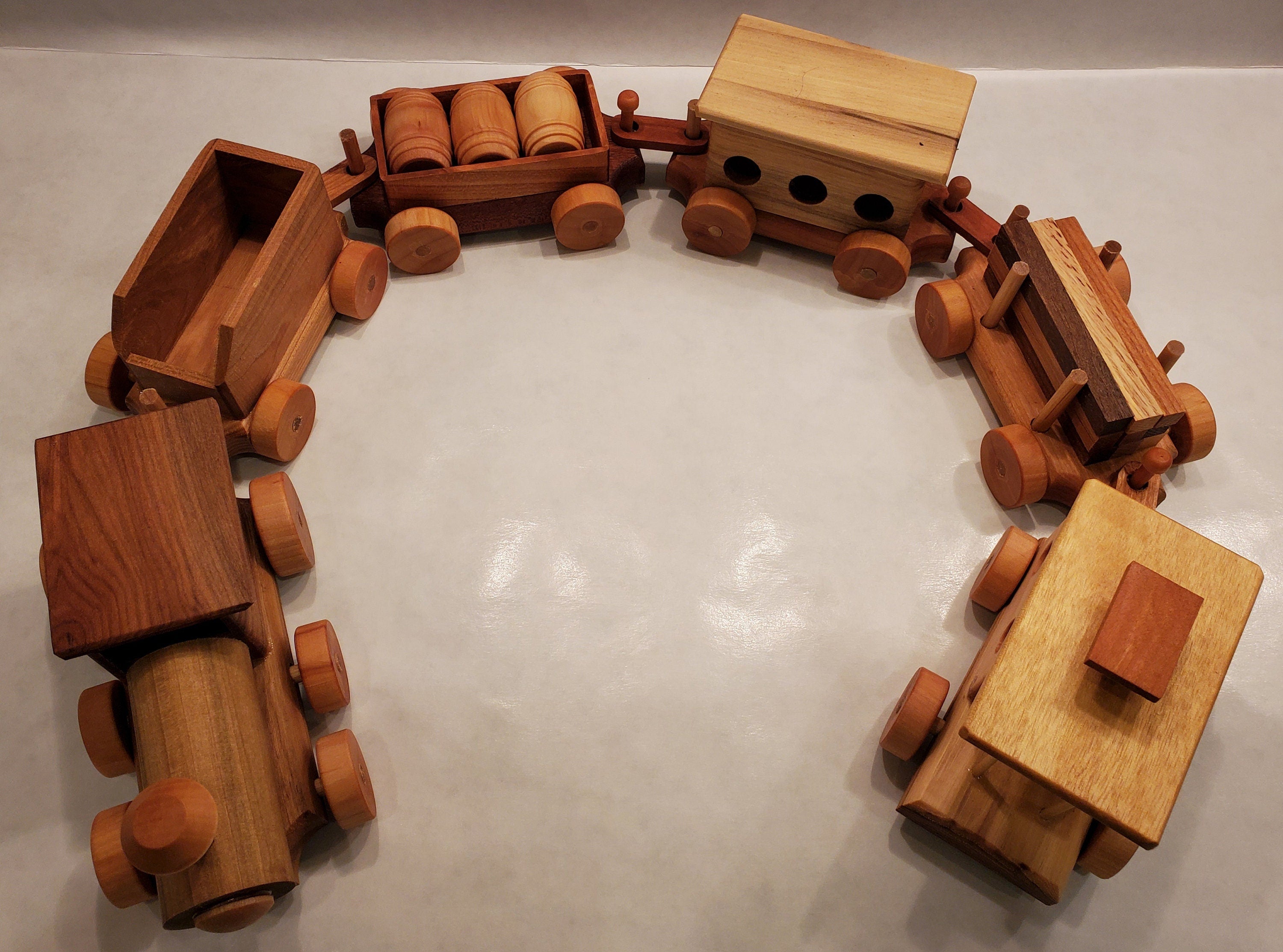 Custom Handmade Wooden Train Set for Kids