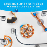 National Geographic 75-Piece Magnetic Marble Run STEM Building Set for All Ages with Magnetic Track, Unique Trick Pieces, and Marbles for Marble Maze Creation and STEM Learning Activities - BYMRR Train Store