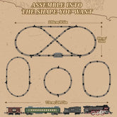 Premium Electric Train Set with Remote Control - Classic Steam Locomotive Featuring Smoke, Lights, and Sound Effects - Ideal Holiday Gift for Children - BYMRR Train Store