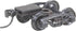 Kadee HO scale Bettendorf 50-ton trucks with springs, couplers, and 33-inch wheels, set of 2 for model train locomotives.