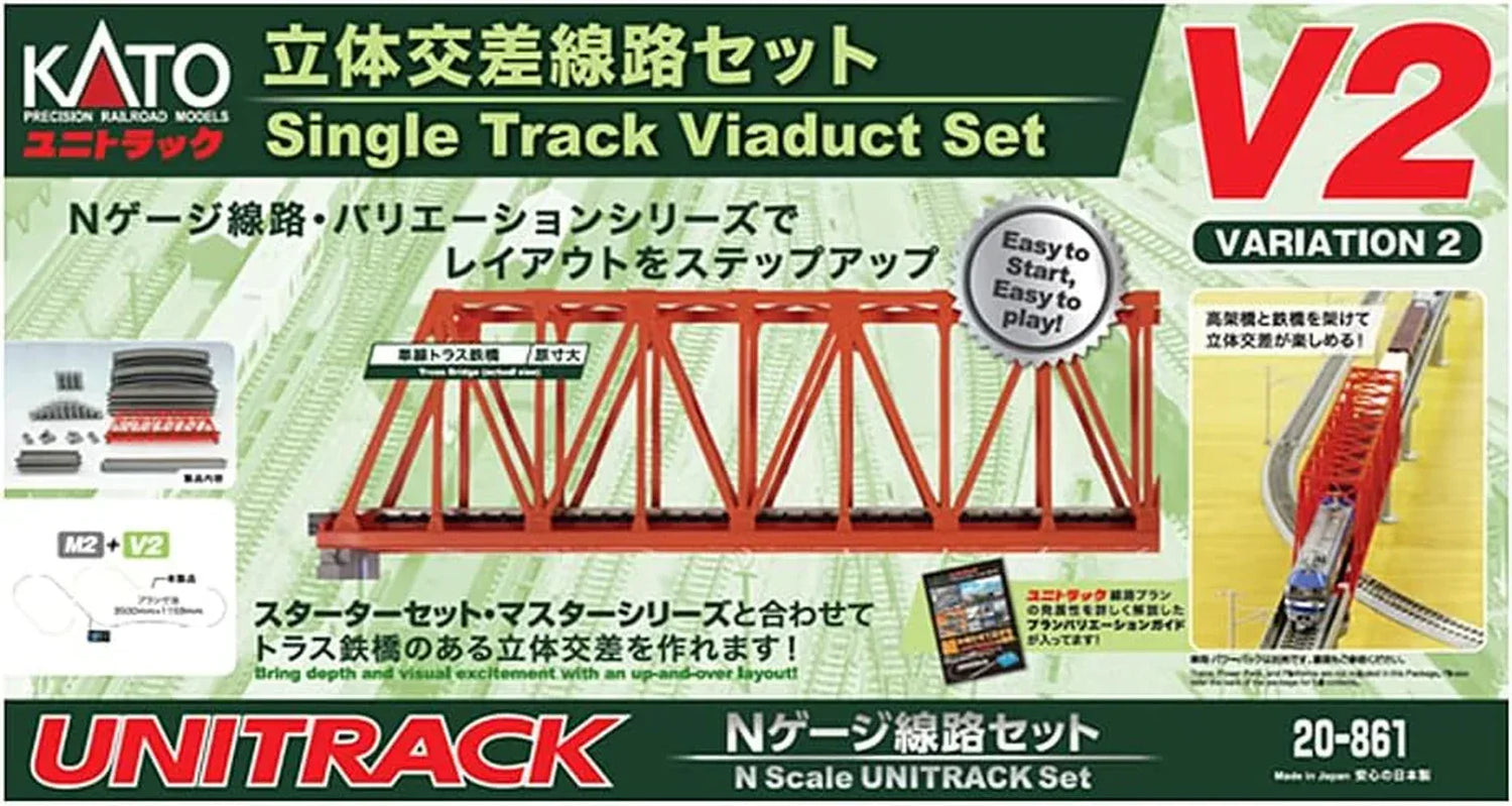 KATO 20-861 N gauge 3D track crossing set Version 2 with detailed plastic crossing sections and realistic railway track features