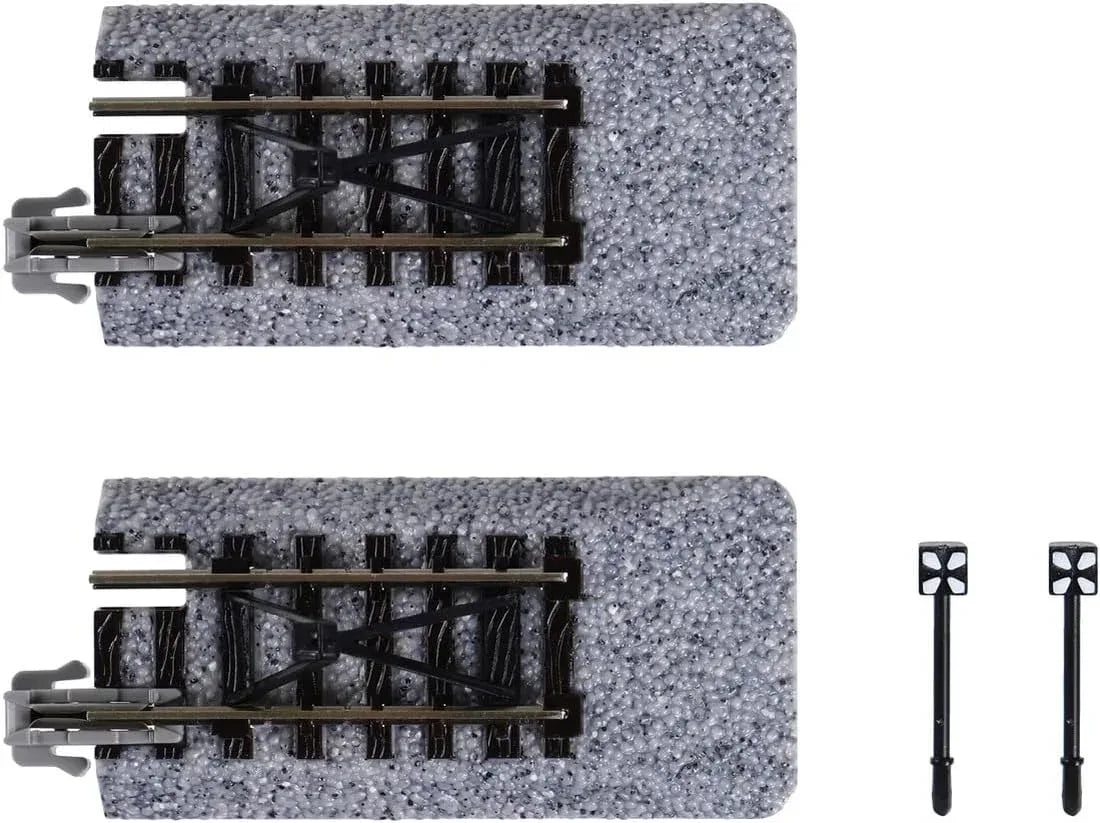 KATO N Gauge Car Stop Track C set of 2 for railway modeling, detailed model tracks for N scale model trains.