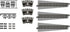 Kato N scale turntable extension track set with detailed rails and connectors for model railroad layouts.