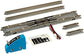Kato USA Model Train Products V7 UNITRACK double crossover track set with detailed rail sections and realistic track design.