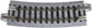 Kato USA Unitrack 282mm 11-inch radius 15-degree curve track set with 4 pieces for model train layouts.