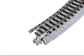 Kato USA Unitrack 282mm (11") radius 15-degree curve track set with four pieces, designed for model train layouts.