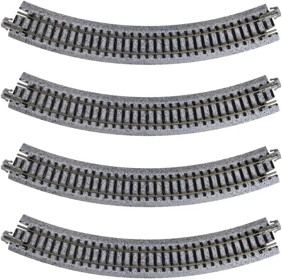 Kato USA Unitrack 8.5-inch radius 45-degree curve track set with 4 pieces for model train layouts