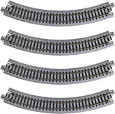 Kato USA Unitrack 8.5-inch radius 45-degree curve track set with 4 pieces for model train layouts