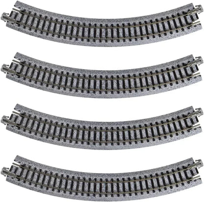 Kato USA Unitrack 8.5-inch radius 45-degree curve track set with 4 pieces for model train layouts