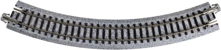 Kato USA Unitrack 8.5-inch radius 45-degree curve track set with four pieces for model train layouts.