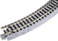 Kato USA Unitrack 8.5-inch radius 45-degree curve track set with four pieces for model train layouts.
