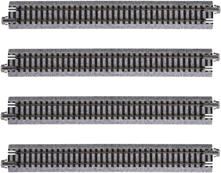 Kato USA N scale Unitrack 7.5-inch straight track set of four, model railway track for model train layouts