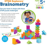 Learning Resources STEM Explorers Brainometric 3D puzzle showing colorful brain-shaped pieces for developing motor skills and reasoning in children.