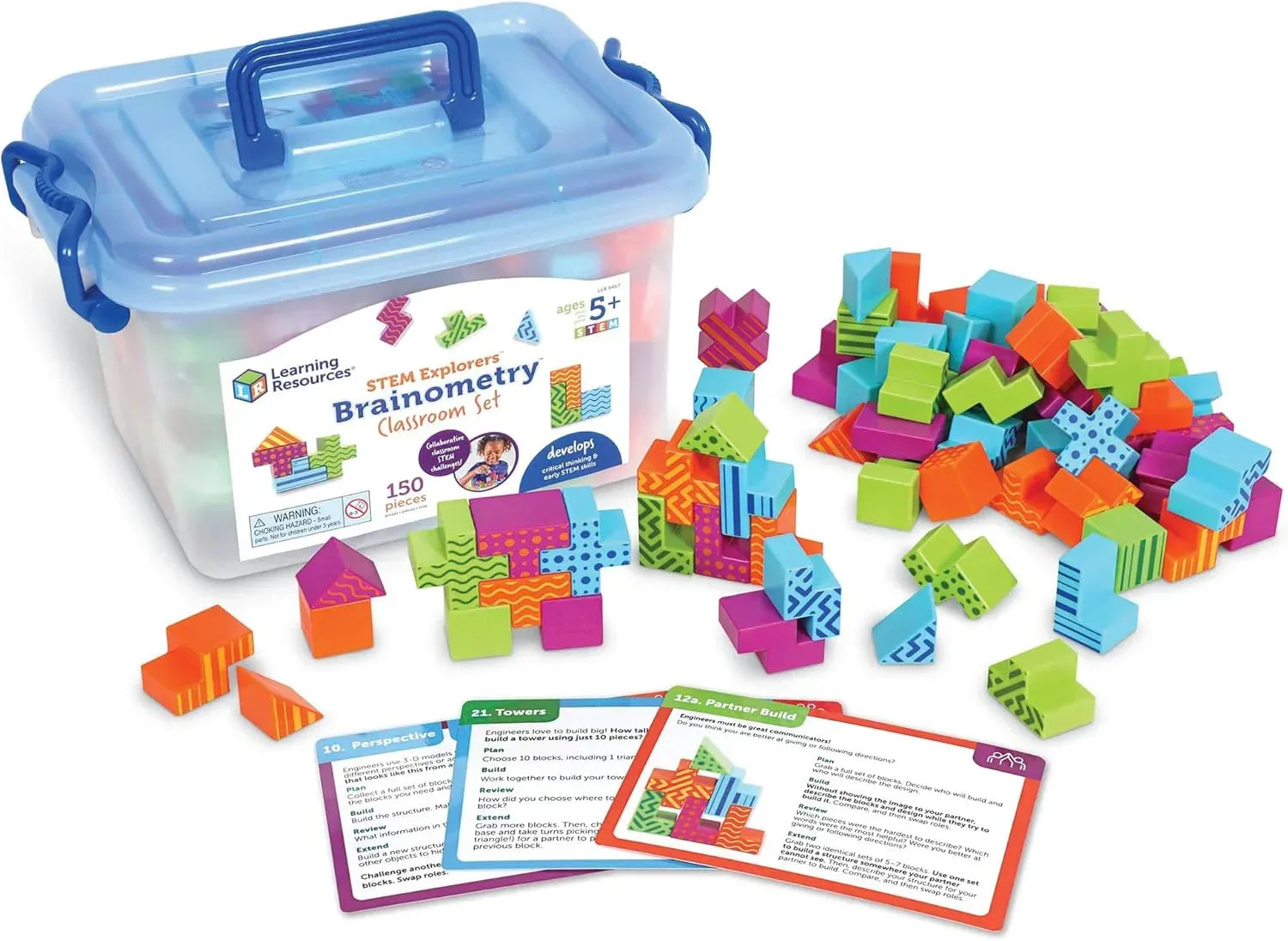 Learning Resources STEM Explorers Brainometric 3D puzzle for children, featuring colorful pieces to develop fine motor skills and logic.