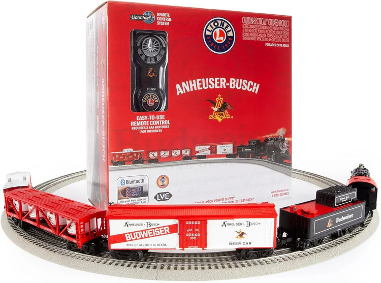 Lionel Anheuser Busch Budweiser Electric O Gauge Train Set Featuring Bluetooth 5.0 and Remote Control - BYMRR Train Store