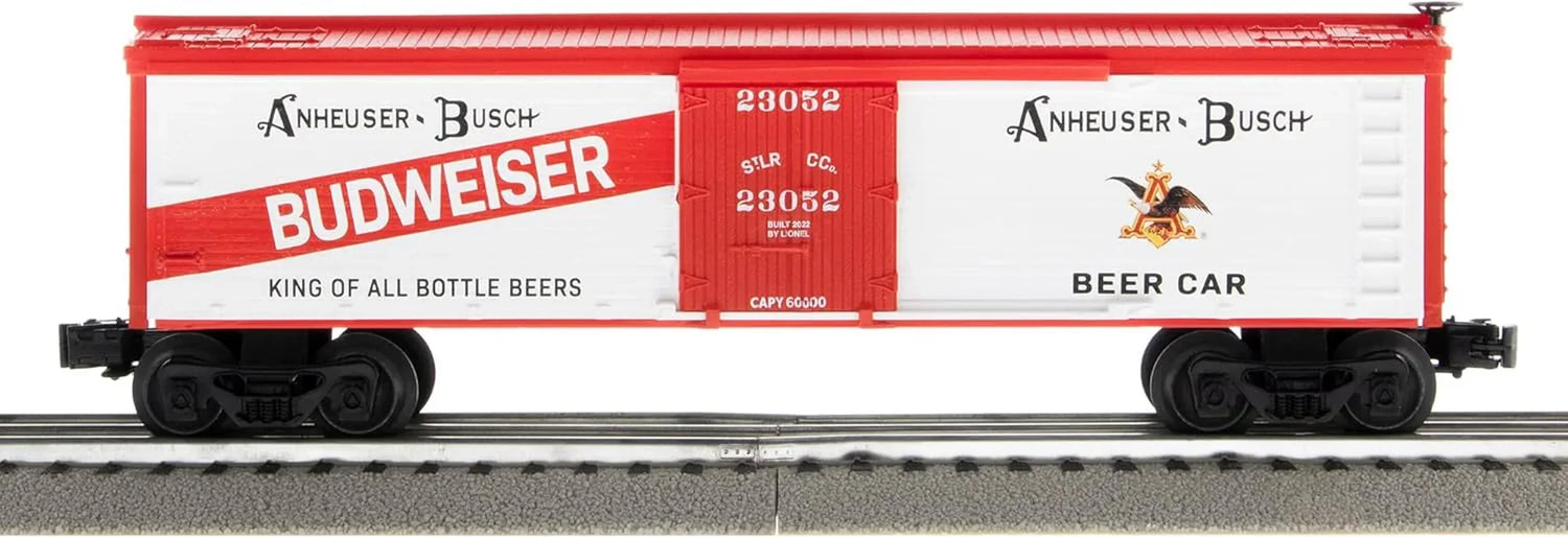 Lionel Anheuser Busch Budweiser Electric O Gauge Train Set Featuring Bluetooth 5.0 and Remote Control - BYMRR Train Store