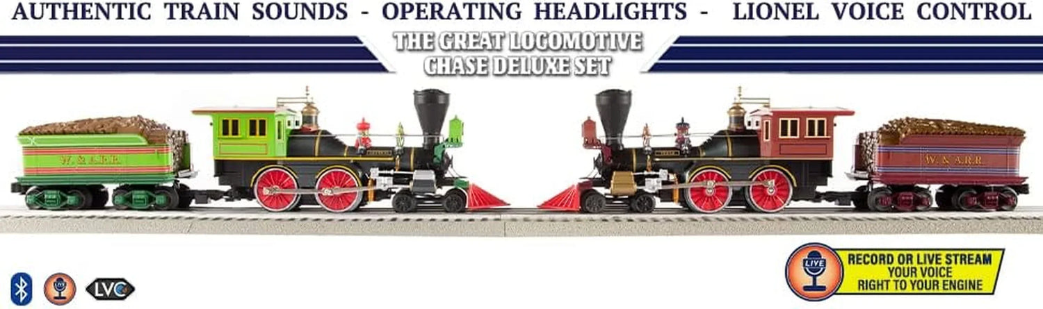 Lionel Deluxe LionChief Bluetooth 5.0 Steam Locomotive and Tender Set - O Gauge, Model 