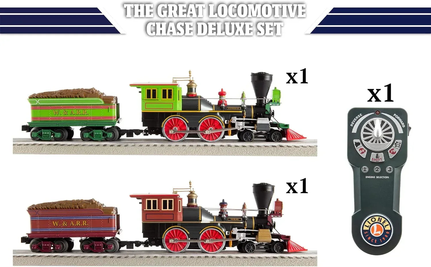 Lionel Deluxe LionChief Bluetooth 5.0 Steam Locomotive and Tender Set - O Gauge, Model 