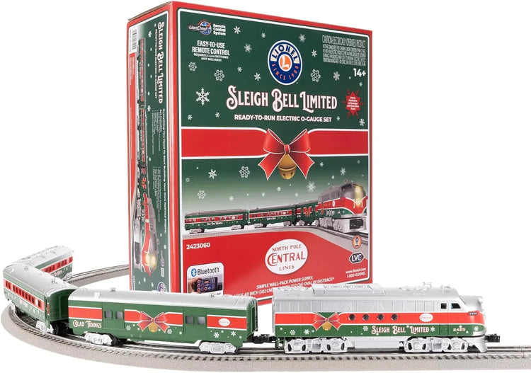 Lionel Limited Edition Lionchief 5.0 Electric O Gauge Train Set with Bluetooth and Remote Control - Sleigh Bell Passenger Model - BYMRR Train Store