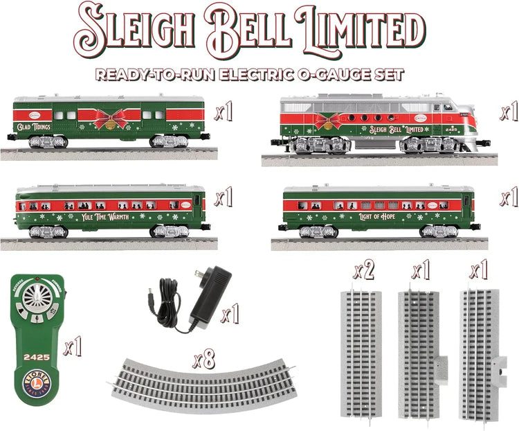 Lionel Limited Edition Lionchief 5.0 Electric O Gauge Train Set with Bluetooth and Remote Control - Sleigh Bell Passenger Model - BYMRR Train Store