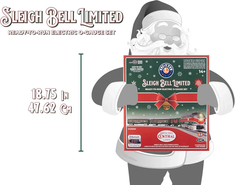 Lionel Limited Edition Lionchief 5.0 Electric O Gauge Train Set with Bluetooth and Remote Control - Sleigh Bell Passenger Model - BYMRR Train Store