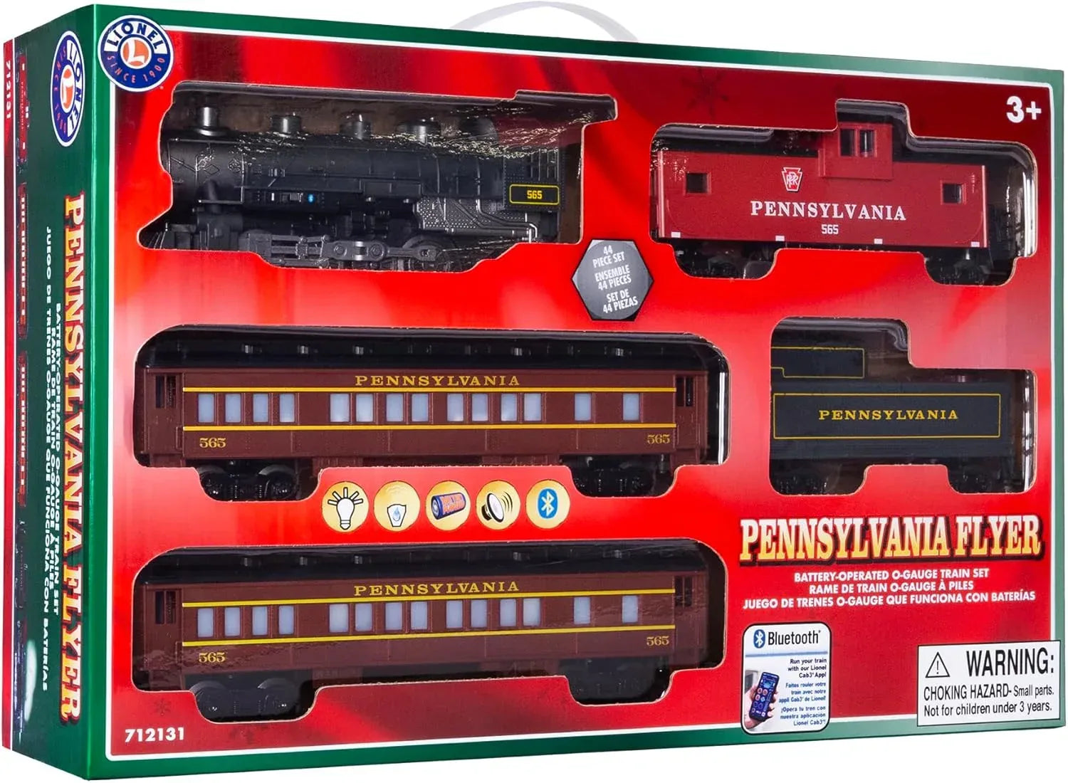 Lionel Pennsylvania Flyer O Gauge Battery-Powered Toy Train Set with Remote Control, Realistic Sound, Lighting, and Smoke Effects for Ages 4 and Older - BYMRR Train Store