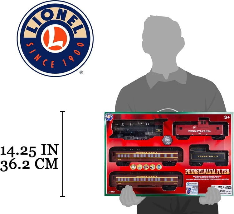 Lionel Pennsylvania Flyer O Gauge Battery-Powered Toy Train Set with Remote Control, Realistic Sound, Lighting, and Smoke Effects for Ages 4 and Older - BYMRR Train Store