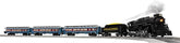 Lionel Polar Express 20th Anniversary electric O gauge train set with Bluetooth 5.0 and remote control, featuring detailed train and accessories.