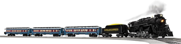 Lionel Polar Express 20th Anniversary electric O gauge train set with Bluetooth 5.0 and remote control, featuring detailed train and accessories.