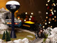 Lionel Polar Express 20th Anniversary electric O gauge train set with remote control and Bluetooth 5.0, featuring detailed train cars.