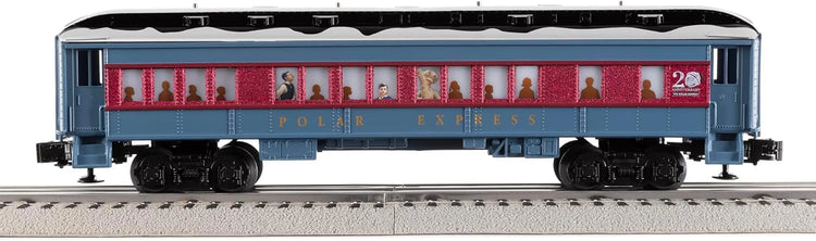 Lionel Polar Express 20th Anniversary electric O gauge train set with Bluetooth 5.0 and remote control, detailed train cars and track assembly