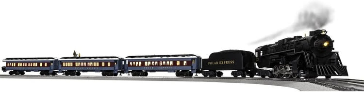 Lionel Warner Brothers Polar Express Lionchief electric O gauge train set with remote control and disappearing hobo car.
