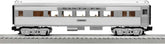 Lionel Santa Fe Super Chief O Gauge electric train set with Bluetooth remote control and traditional train cars.
