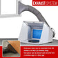 Gray Master Airbrush portable spray booth kit featuring dual exhaust fans, LED lighting, turntable, and extension hose for art and cake decorating.