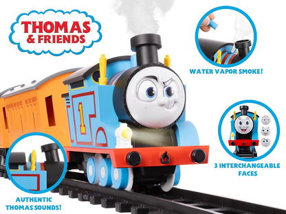 Mattel Thomas & Friends Battery O Gauge Toy Train Set with Remote, Locomotive, Train Cars, & Track with Authentic Train Sounds, Lights, & Water Vapor Smoke Effects for Kids 4+ - BYMRR Train Store