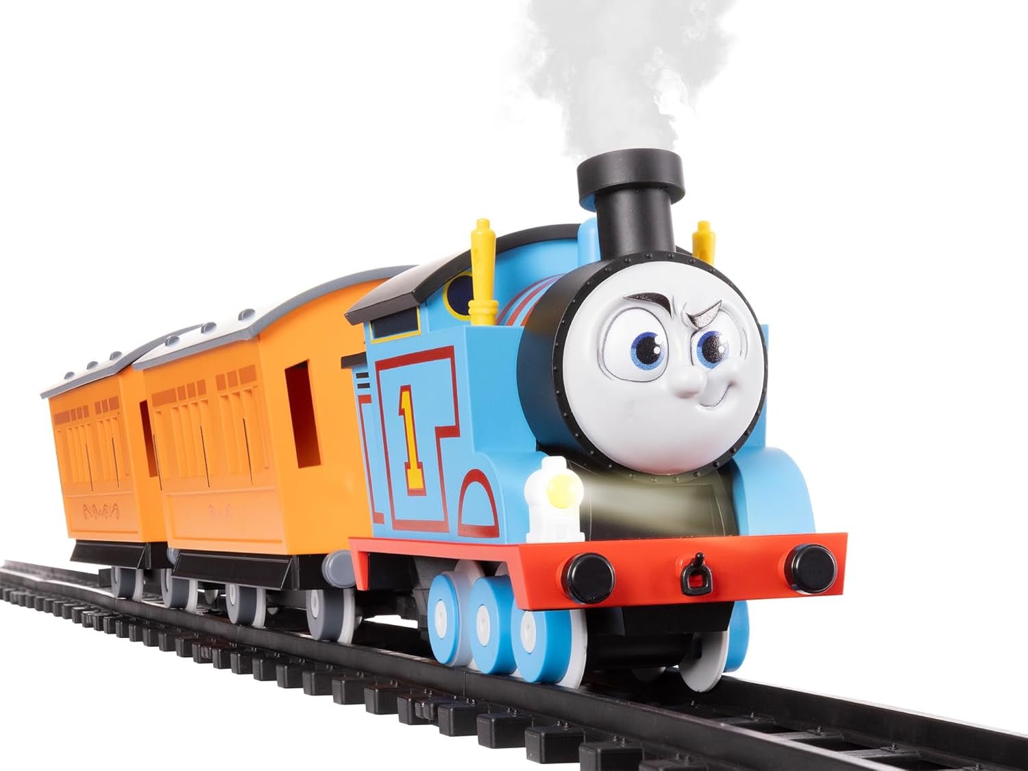 Mattel Thomas & Friends Battery O Gauge Toy Train Set with Remote, Locomotive, Train Cars, & Track with Authentic Train Sounds, Lights, & Water Vapor Smoke Effects for Kids 4+ - BYMRR Train Store