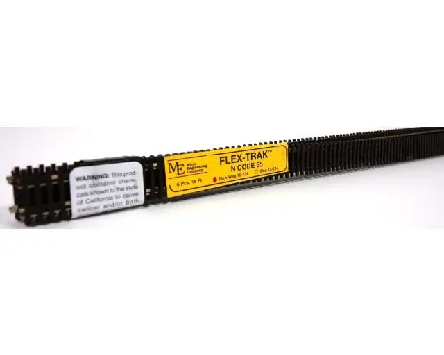 Micro Engineering 10 - 124 N Scale Code 55 Non Weathered Flex Trak (6 Pieces) - BYMRR Train Store