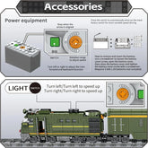 Military Train Building Set - 1174 Pieces Compatible with Lego, Includes Lights, Missiles, Trucks, and Train Tracks - - BYMRR Train Store