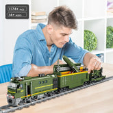 Military Train Building Set - 1174 Pieces Compatible with Lego, Includes Lights, Missiles, Trucks, and Train Tracks - - BYMRR Train Store