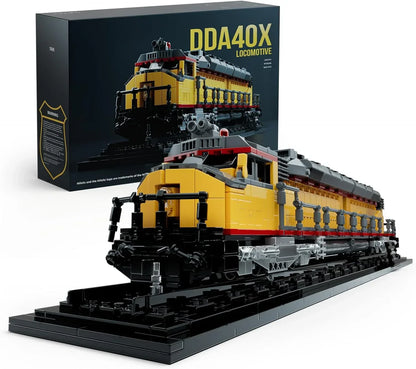 Nifeliz DDA40X Locomotive building set with base, detailed steam train model for adults, ideal as home décor or gift, 1603 pieces.