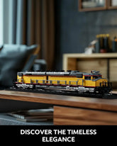 Nifeliz DDA40X Locomotive building set with base, detailed steam train model for adults, ideal for home décor and collection.