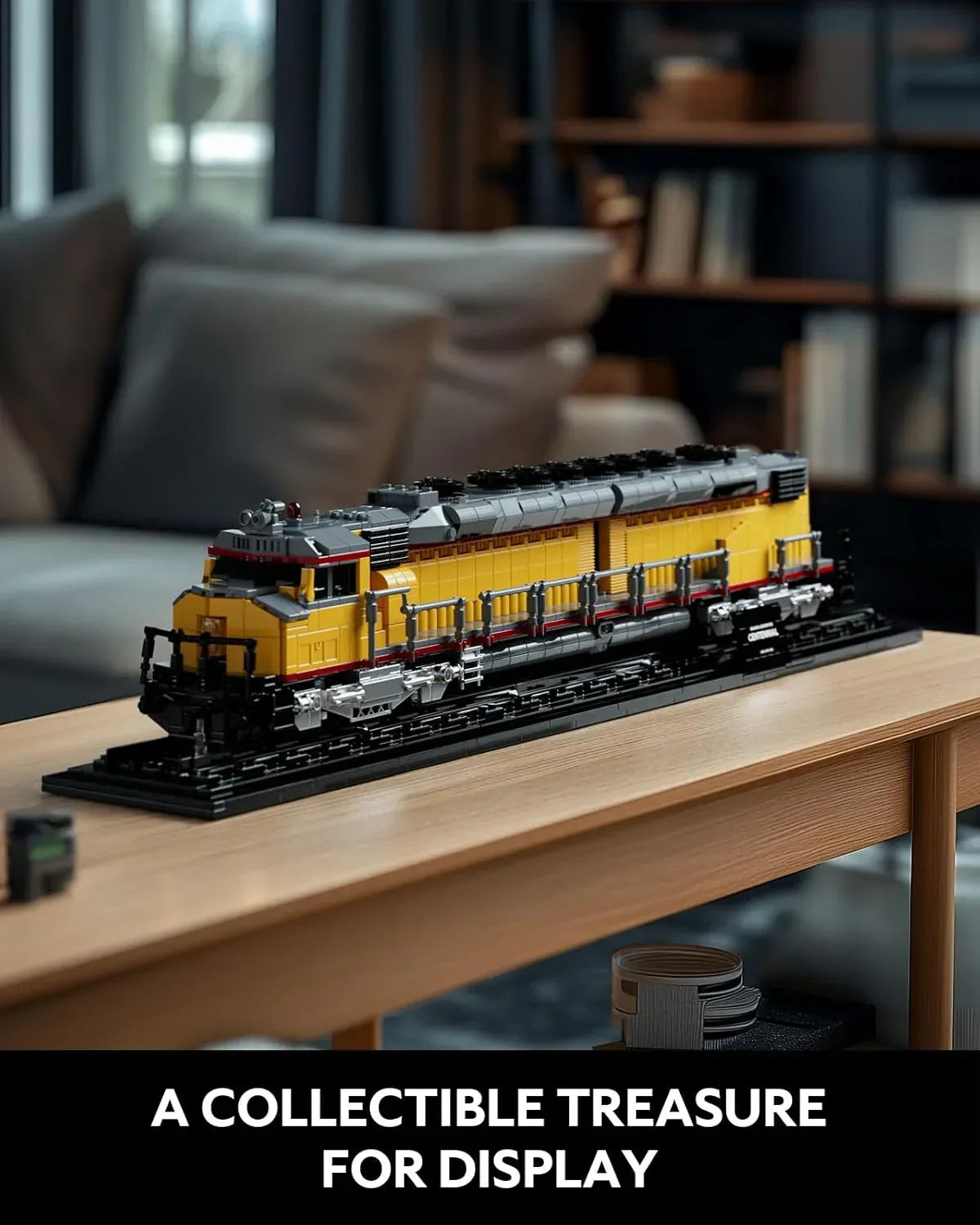 Nifeliz DDA40X Locomotive building set with base, detailed model train for adults, ideal as home décor or gift, 1603 pieces.